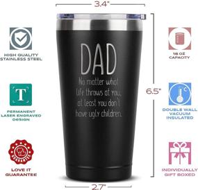 img 1 attached to Dad Gifts - Funny Dad Mug Coffee Cup - Dad, Ugly Children 16 oz Tumbler - Gifts from Daughter, Son, Kids - Best Dad Birthday Gifts - Christmas Gifts For Dad - Present Idea for Fathers Day Goft