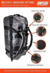 img 1 attached to 🎒 Unplug Ultimate Adventure Bag: 1680D Heavy Duty Waterproof Duffel for Boating, Motorcycling, Hunting, Camping & More - Designed to Safeguard Gear in Any Conditions