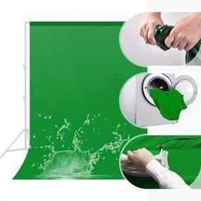 img 2 attached to 📸 UTEBIT 5 x 6.5 ft Green Photography Background Cloth | Collapsible Chromakey Backdrop for Video Studio, Photo Shooting, and Portraits | Backdrop Only