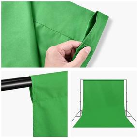 img 1 attached to 📸 UTEBIT 5 x 6.5 ft Green Photography Background Cloth | Collapsible Chromakey Backdrop for Video Studio, Photo Shooting, and Portraits | Backdrop Only