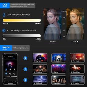 img 2 attached to 🎥 Набор батарей Neewer 2-Packs P280 RGB LED-видеосвет с управлением через приложение - CRI97+/настраиваемая цветовая температура/360° полный цвет/9 сцен, LED-панель с съемным диффузором для YouTube, уличной фотографии