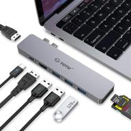 🔌 totu 8 in 2 usb c hub for macbook pro 2020/2019-2016 | dual 4k hdmi, 100w pd, 3 usb 3.0 logo