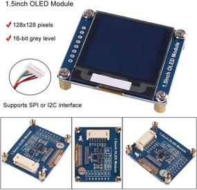 img 3 attached to 📺 MakerFocus 1.5inch OLED Display Module 128x128 Pixel SSD1327 - SPI/I2C Interface, 16-bit Grey Level - for Ar duino/Raspberry/Jetson Nano/STM32 - DC 3.3V / 5V