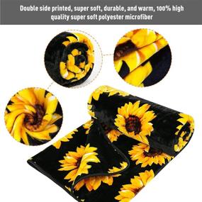 img 2 attached to 🌻 Jekeno Double Sided Print Sunflower Blanket - Soft, Warm, Lightweight Throw for Adults, Women - ideal Gift - 60"x80