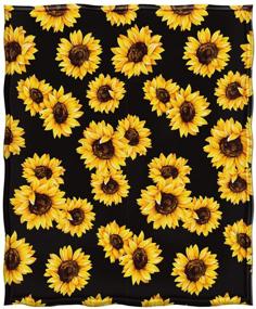 img 3 attached to 🌻 Jekeno Double Sided Print Sunflower Blanket - Soft, Warm, Lightweight Throw for Adults, Women - ideal Gift - 60"x80