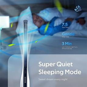 img 2 attached to 🌬️ TRUSTECH 43-Inch White Oscillating Tower Fan with Remote Control - Quiet Bladeless Cooling for Whole-Room Comfort in Bedroom, Living Room, Office, and Home