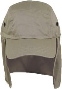 img 1 attached to 🧢 Stay Protected with our Khaki Brown Cap: Sun Shielding Foreign Legion Flap Hat