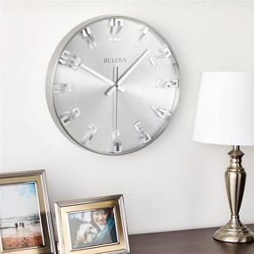 img 1 attached to 🕒 Satin Pewter Finish Bulova C4846 Director Wall Clock: Sleek and Stylish Timekeeping at its Finest