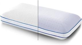 img 4 attached to 🌙 Gel Memory Foam Pillow – 20 x 30 Inches Reversible, Firm, Queen Foam Pillow with Tencel Cover – Cooling & Softer Sided – Nestl Gel Pillows for Sleeping in Pure Comfort