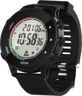 ⌚ ezon t045a11 outdoor running sport watch with pedometer, stopwatch, heart rate monitor, timer - waterproof 50m логотип