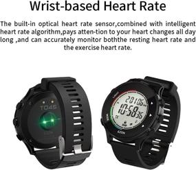 img 3 attached to ⌚ EZON T045A11 Outdoor Running Sport Watch with Pedometer, Stopwatch, Heart Rate Monitor, Timer - Waterproof 50M