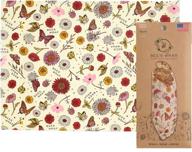 bee's wrap vegan organic reusable bread wrap - eco-friendly, sustainable food storage solution with meadow magic print - plastic-free, zero waste option logo