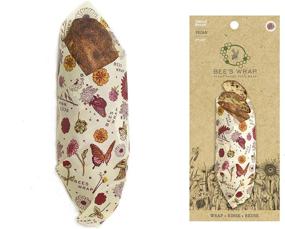 img 2 attached to Bee's Wrap Vegan Organic Reusable Bread Wrap - Eco-Friendly, Sustainable Food Storage Solution with Meadow Magic Print - Plastic-Free, Zero Waste Option