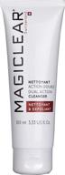 luxury face exfoliator: cleansing face wash cleanser - dual action deep cleanser for daily oil-free face cleaning and facial scrub. best swiss brand magiclear 100ml logo