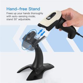 img 3 attached to Eyoyo Wireless 2D QR Barcode Scanner: Bluetooth, 2.4G Wireless, USB Wired, Stand Included - Advanced Handheld Reader for 1D & 2D Scanning, Auto Sensing - Connects to Smartphones, Tablets, PCs