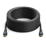 🔌 top-quality bluerigger 4k hdmi cable - 50 feet, black, high speed, in-wall cl3 rated, 4k 30hz logo