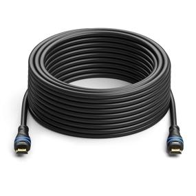 img 4 attached to 🔌 Top-quality BlueRigger 4K HDMI Cable - 50 Feet, Black, High Speed, In-Wall CL3 Rated, 4K 30Hz