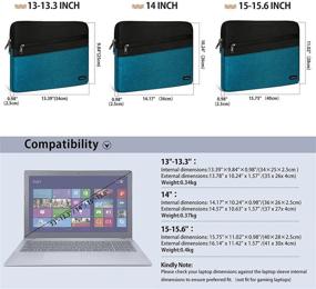 img 2 attached to 🖥️ 13.3 inch Laptop Sleeve: Waterproof Case Bag for MacBook Air/Pro & More