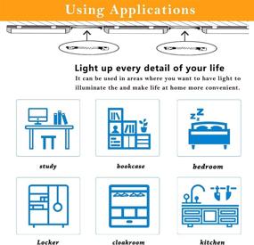 img 1 attached to ZHIKE LED Under Cabinet Lighting Kit (2020 New) – Touch Dimmable, Tool-Free Install, 🔆 Warm White 2700K, 9'' 3-Bar Light Bar Set with ETL Adapter for Kitchen Accent Lighting