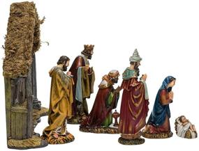 img 1 attached to 🎄 Kurt Adler 6-Inch Resin Nativity Set - 7 Piece Christmas Decor