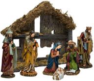 🎄 kurt adler 6-inch resin nativity set - 7 piece christmas decor logo