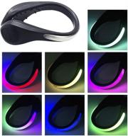 🏃 teqin led flashing shoe safety clip lights for runners & night running gear - reflective running accessories for running, jogging, walking, spinning or biking + velvet bag - (set of 2)... logo