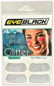 img 1 attached to ⚾️ Silver Glitter Softball Eyeblack Strips for Scrapbooking & Stamping