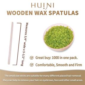 img 2 attached to Premium Huini 1000 Ct. Wooden Waxing Applicators Sticks for Face & Eyebrows - Precise Wax Spatula for Effective Hair Removal CD-S02-3