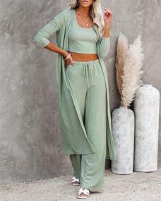 img 2 attached to Women's Casual Lounge Kimono Jumpsuit: Stylish Apparel and Versatile Jumpsuits, Rompers & Overalls for Women