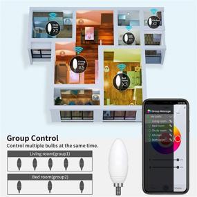 img 2 attached to 🕯️ Bewahly Candelabra: Equally Bright with RGB 2700K 6000K Lumens