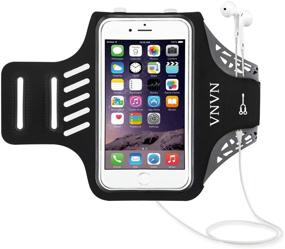 img 4 attached to VNVN Water Resistant Sports Armband Arm Case Holder - Compatible with iPhone 11/Pro/Max, Xs/Max/Xr, 8/7/6/Plus (Supports Face ID) - Galaxy S20/S10/S9/S8, Note10/9/8 Bundle - Adjustable Reflective Velcro Workout Band