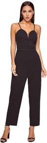 img 4 attached to Romwe Sweetheart Strapless Stretchy Jumpsuit Women's Clothing in Jumpsuits, Rompers & Overalls