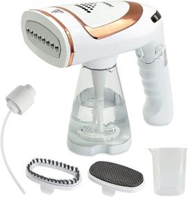 img 4 attached to 👕 Upgrade Travel Garment Steamer: Powerful 1600-Watts White Handheld Foldable Fabric Wrinkle Remover with Pump Steam Technology & 250ml Detachable Water Tank