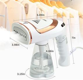 img 2 attached to 👕 Upgrade Travel Garment Steamer: Powerful 1600-Watts White Handheld Foldable Fabric Wrinkle Remover with Pump Steam Technology & 250ml Detachable Water Tank