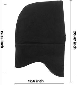 img 3 attached to ❄️ Winter Beanie for Men: Balaclava Ski Face Mask & Fleece Neck Gaiter for Dust & Wind Protection