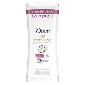 img 4 attached to 🥥 Dove Advanced Care Women's Antiperspirant Deodorant Stick - Caring Coconut Scent, 48 Hour Protection, Soft & Comfortable Underarms - 2.6 oz, Pack of 2