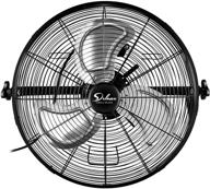 black wall-mount fan - simple deluxe 20 inch high velocity fan with 3 speeds logo