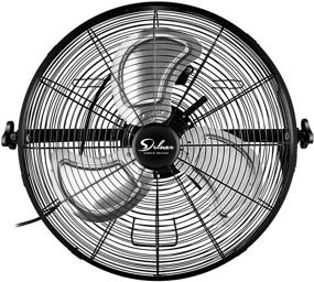 img 4 attached to Black Wall-Mount Fan - Simple Deluxe 20 Inch High Velocity Fan with 3 Speeds