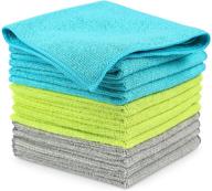 🧽 aidea microfiber cleaning cloths - 12 pack, lint free ultra soft absorbent (12in.x12in.) logo