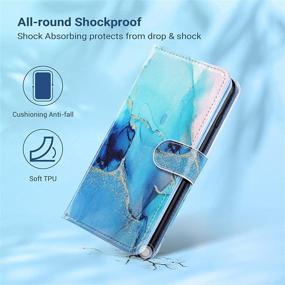 img 1 attached to ULAK iPhone 8 Plus/iPhone 7 Plus Wallet Case | Card Holder | Premium PU Leather Flip Cover | Magnetic Closure | Shockproof | Marble Design