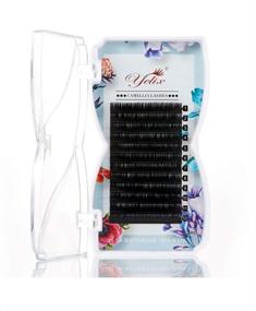 img 3 attached to Yelix Camellia Lashes Pandora Eyelash Extensions - Individual Mixed Length Strip, 0.07mm Thickness, Blossom 3D-6D Effect Volume Lash (D Curl 10-12-14mm)