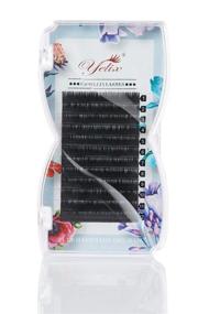 img 4 attached to Yelix Camellia Lashes Pandora Eyelash Extensions - Individual Mixed Length Strip, 0.07mm Thickness, Blossom 3D-6D Effect Volume Lash (D Curl 10-12-14mm)