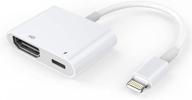 улучшите свой опыт с iphone и ipad с помощью адаптера lightning to hdmi: 1080p av sync screen, необходимо подключение питания, совместим с ios (не требуется приложение) логотип