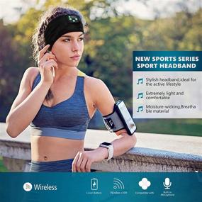 img 2 attached to 🎧 Fulext Bluetooth Headband Sleep Headphones - Sports Headband Headphones for Long Time Play with Built-in Speakers, Ideal for Workout, Running, Yoga