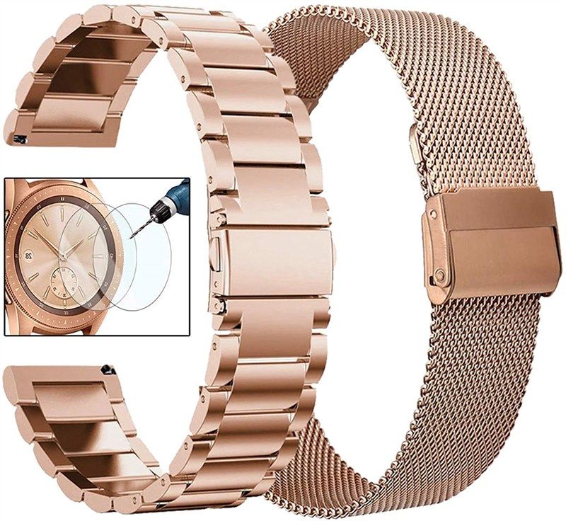 koreda compatible with samsung galaxy watch 42mm/galaxy watch 4/galaxy watch 4 classic/galaxy watch 3 41mm bands sets logo