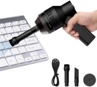 💻 intsun keyboard cleaner mini - compact usb cordless computer vacuum cleaner with 2 vacuum nozzles &amp; 2 washable filters for laptop, piano, computer, car, makeup bag, pet house logo