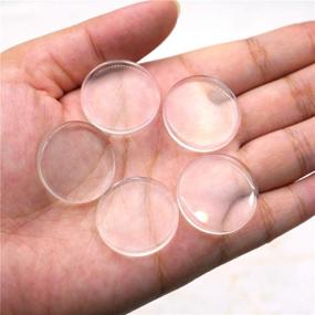 img 4 attached to Patty Pack of 10 Round Ultra Clear White Glass for Crafting Pendants, Necklaces, and Jewelry