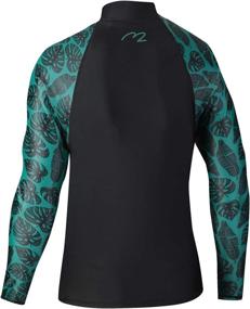 img 3 attached to 🌞 Stay Protected in the Sun with MZ Garment Men's UV Sun Protection Rash Guard: UPF 50+ Long Sleeve Crew Sun Shirt for Surfing and More!