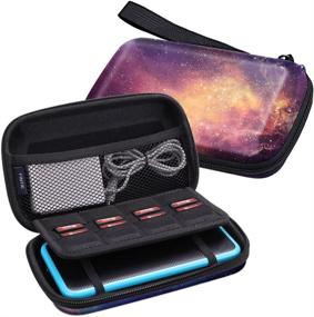 img 4 attached to Fintie Carry Case for Nintendo 2DS XL/New 3DS XL LL - Protective Hard Shell Travel Cover with Game Slots & Inner Pocket (Galaxy)