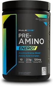 img 4 attached to 🔹 Rule One Proteins, R1 Pre Amino – Голубая малиновый лимонад, энергетический аминокислотный комплекс с зеленым чаем и кофейными экстрактами, повышение энергии, выносливости и поддержка фокусировки, 30 порций